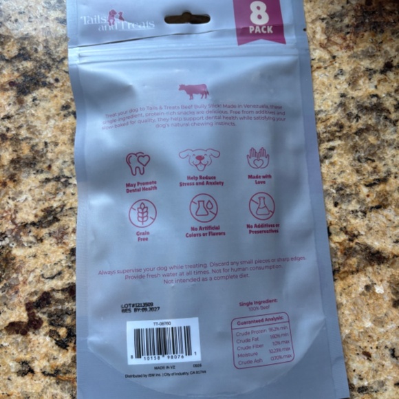 12 packages of Bully Sticks for Dog or puppy chews 6 inch  - 8 pieces each pack - Picture 3 of 3